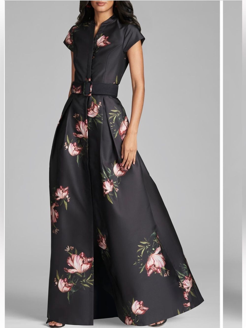 Sachin & Babi Marta Floral Print Satin Gown - Picture 1 of 8